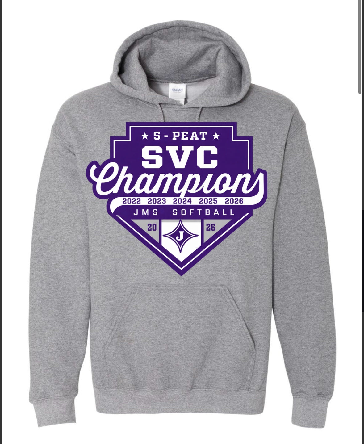Jasper Middle School Softball 5-Peat Sweatshirt