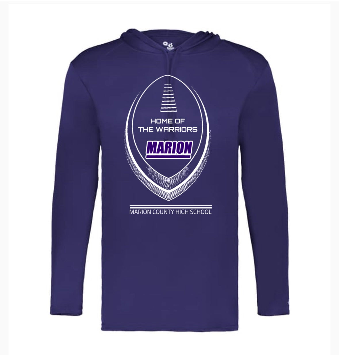 Marion County Warriors Football Long Sleeve Hoodie