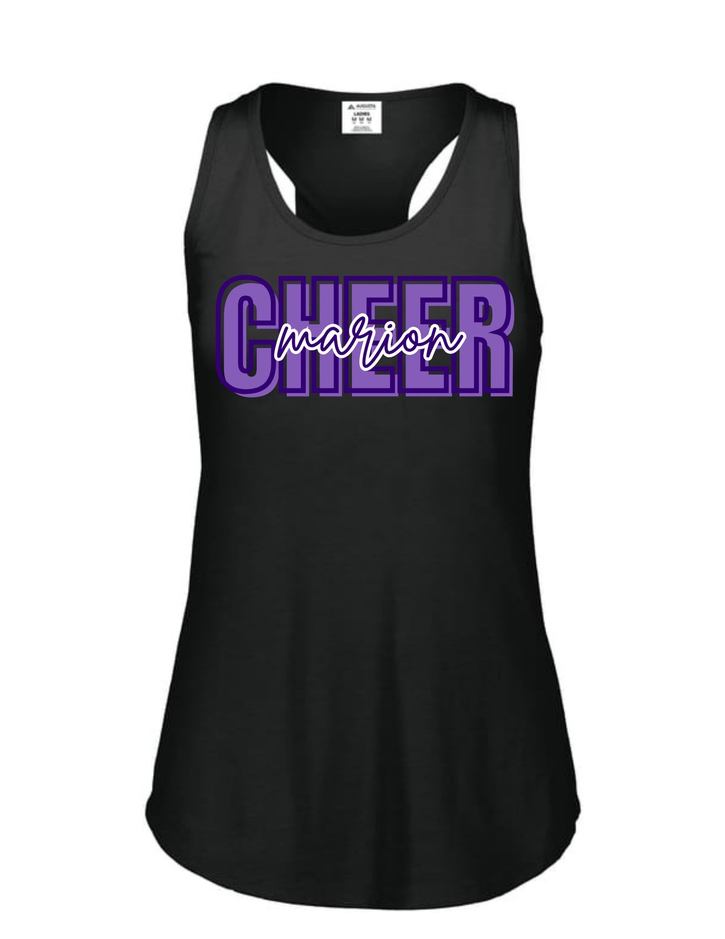 Marion Cheer Warriors Racerback Tank - Black
