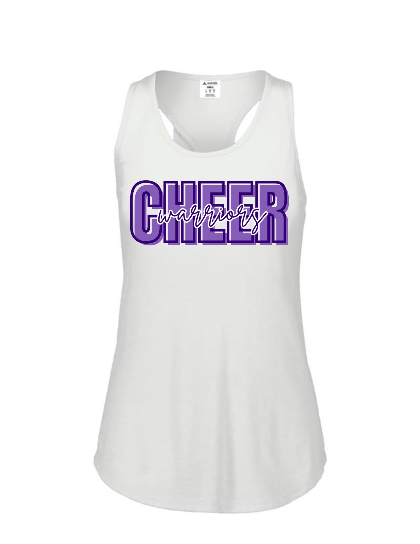 Jasper Cheer Warriors Racerback Tank - White