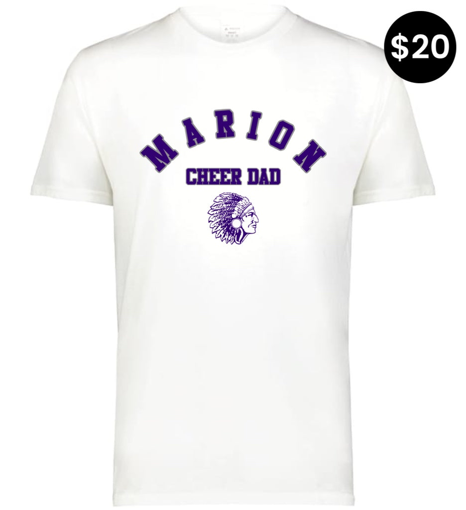 Marion Warriors Cheer Dad T-Shirt - White