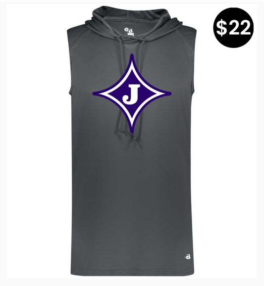 Jasper Middle School J Logo Sleeveless Hoodie