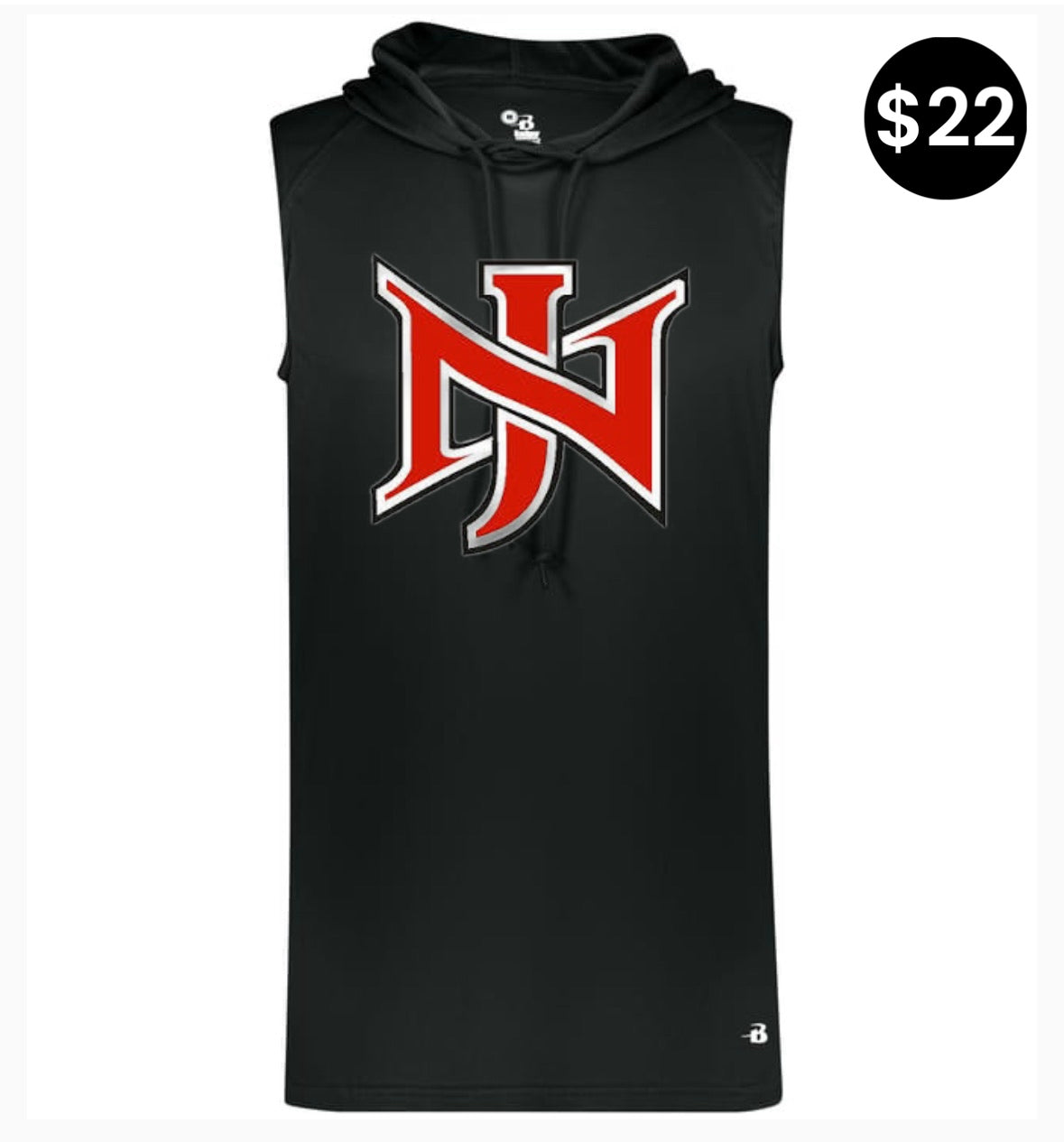 North Jackson NJ Logo Sleeveless Hoodie