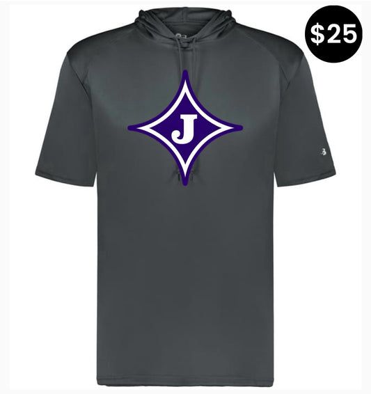 Jasper Middle School J Logo Short Sleeve Hoodie