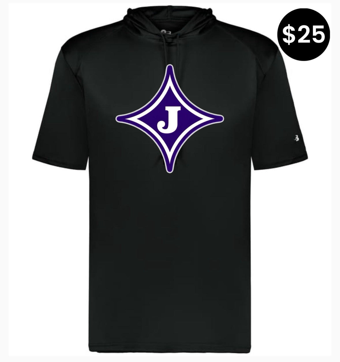 Jasper Middle School J Logo Short Sleeve Hoodie