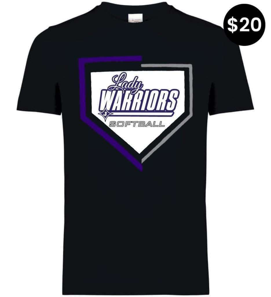 Jasper Lady Warriors Softball Home Plate T-Shirt
