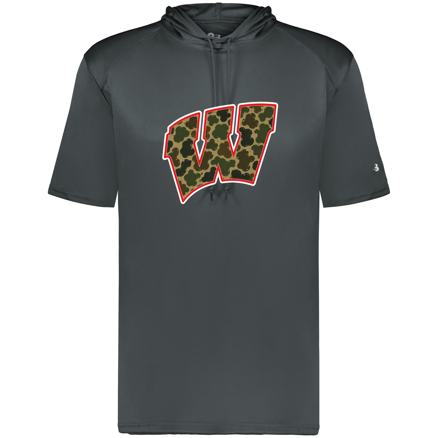 Whitwell Camo W Short-Sleeve Hoodie - Graphite