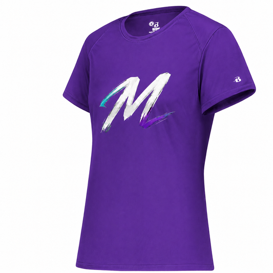Mercy Fastpitch T-Shirt Purple - M Logo Design