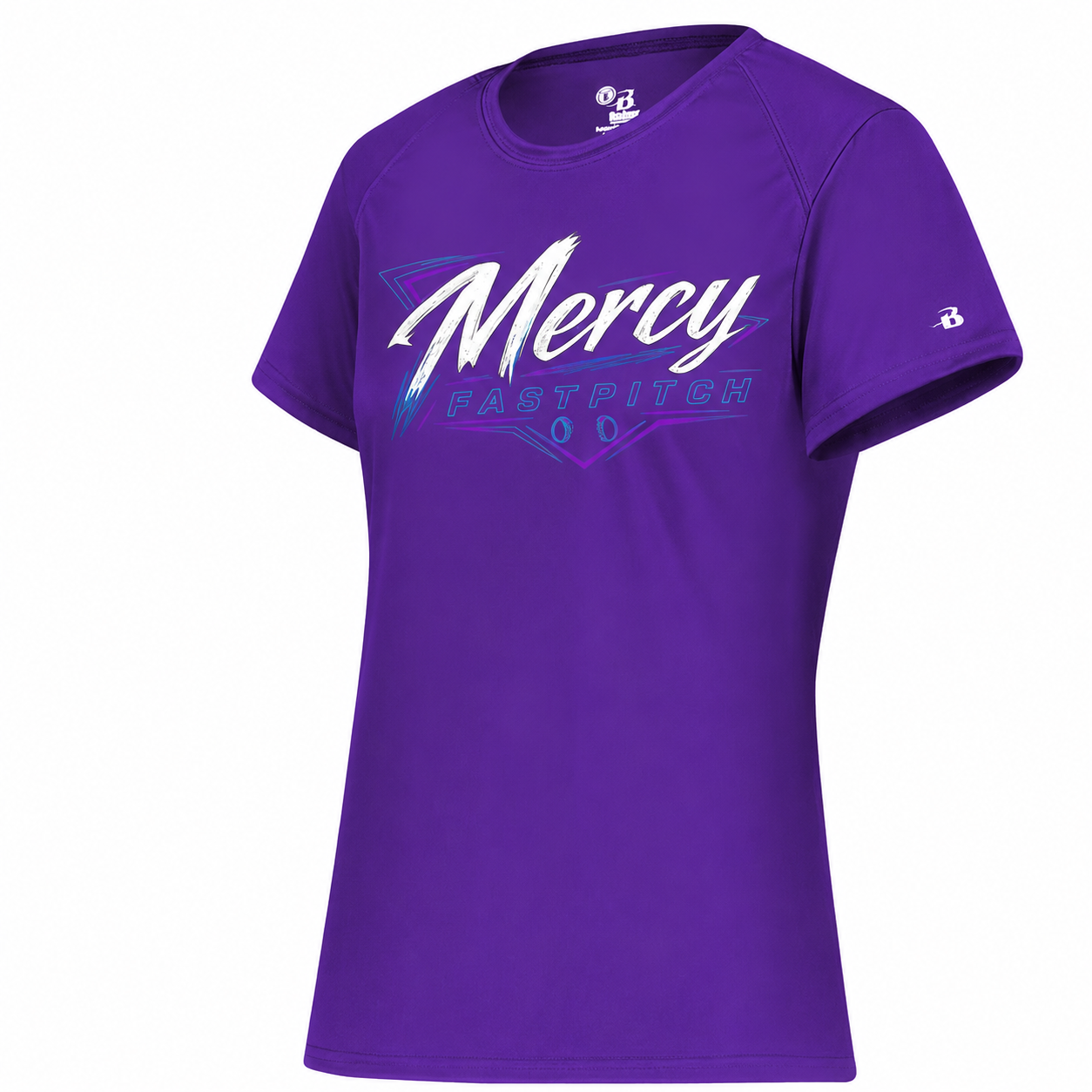Mercy Fastpitch T-Shirt Purple - Wordmark Design