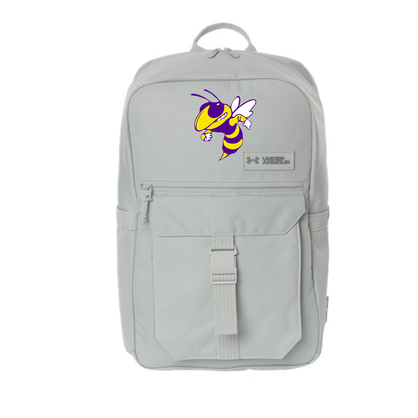 Grundy County Under Armour Backpack - White - Yellowjacket Mascot
