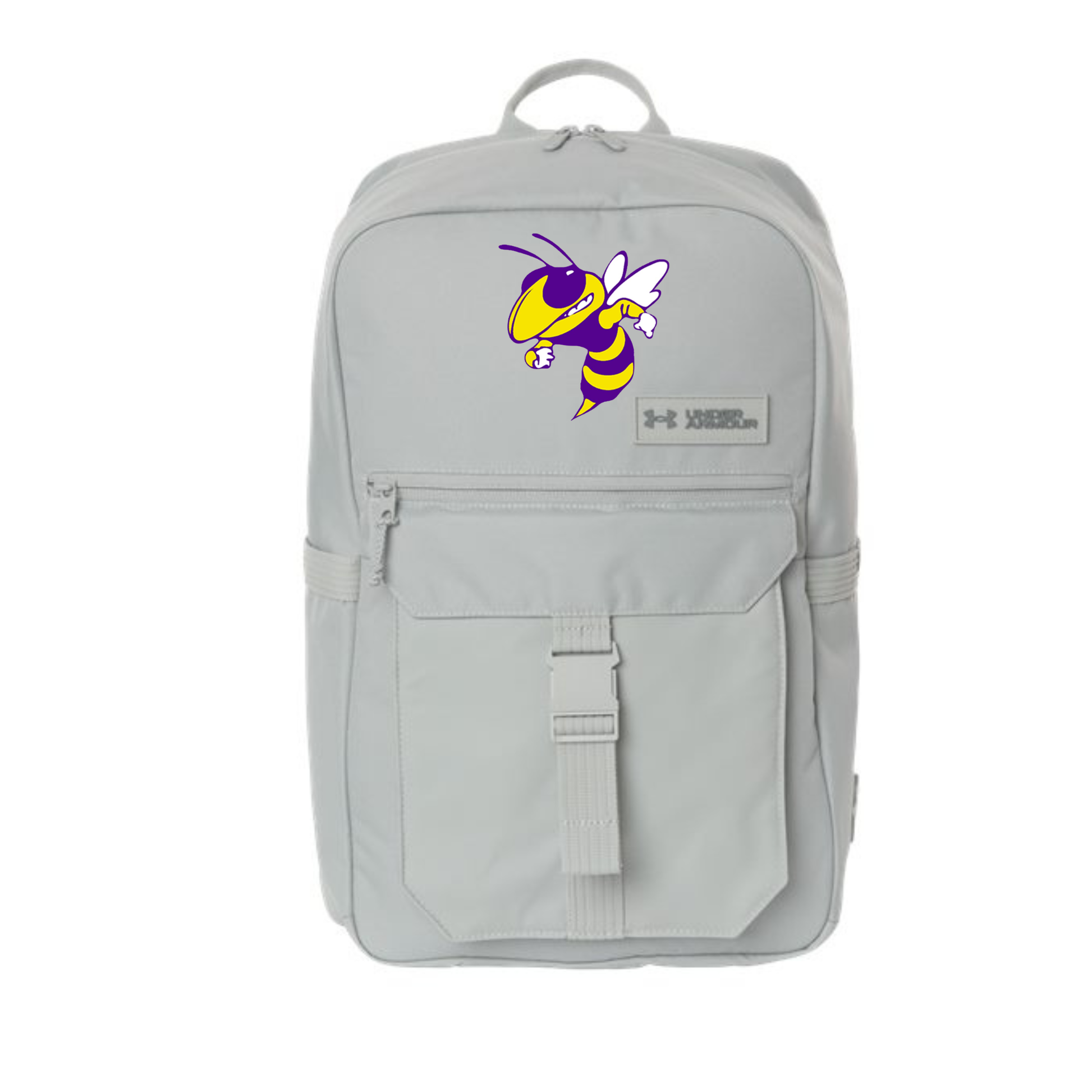 Grundy County Under Armour Backpack - White - Yellowjacket Mascot