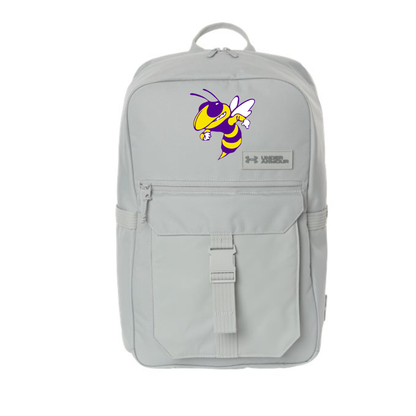 Grundy County Under Armour Backpack - White - Yellowjacket Mascot