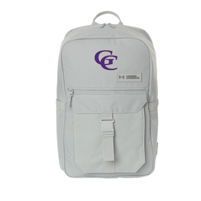 Grundy County Under Armour Backpack - White - CG Interlocking