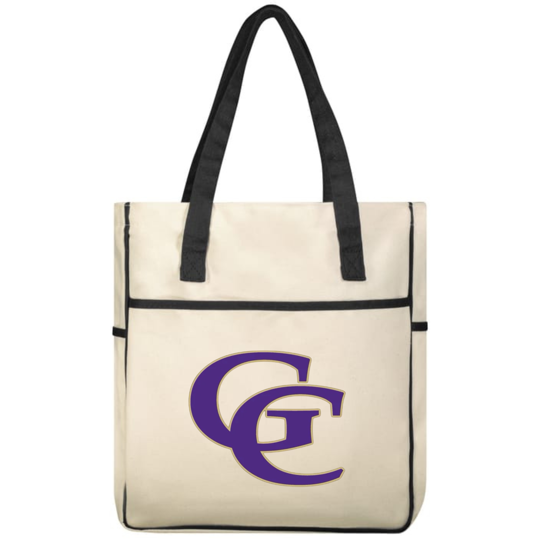 Grundy County GC Tote Bag - Purple GC interlocking logo