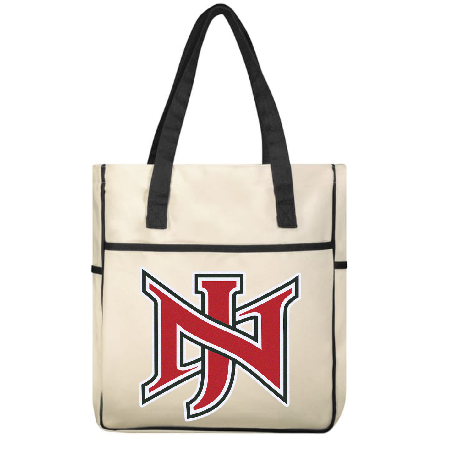 North Jackson NJ Tote Bag - Red NJ interlocking logo