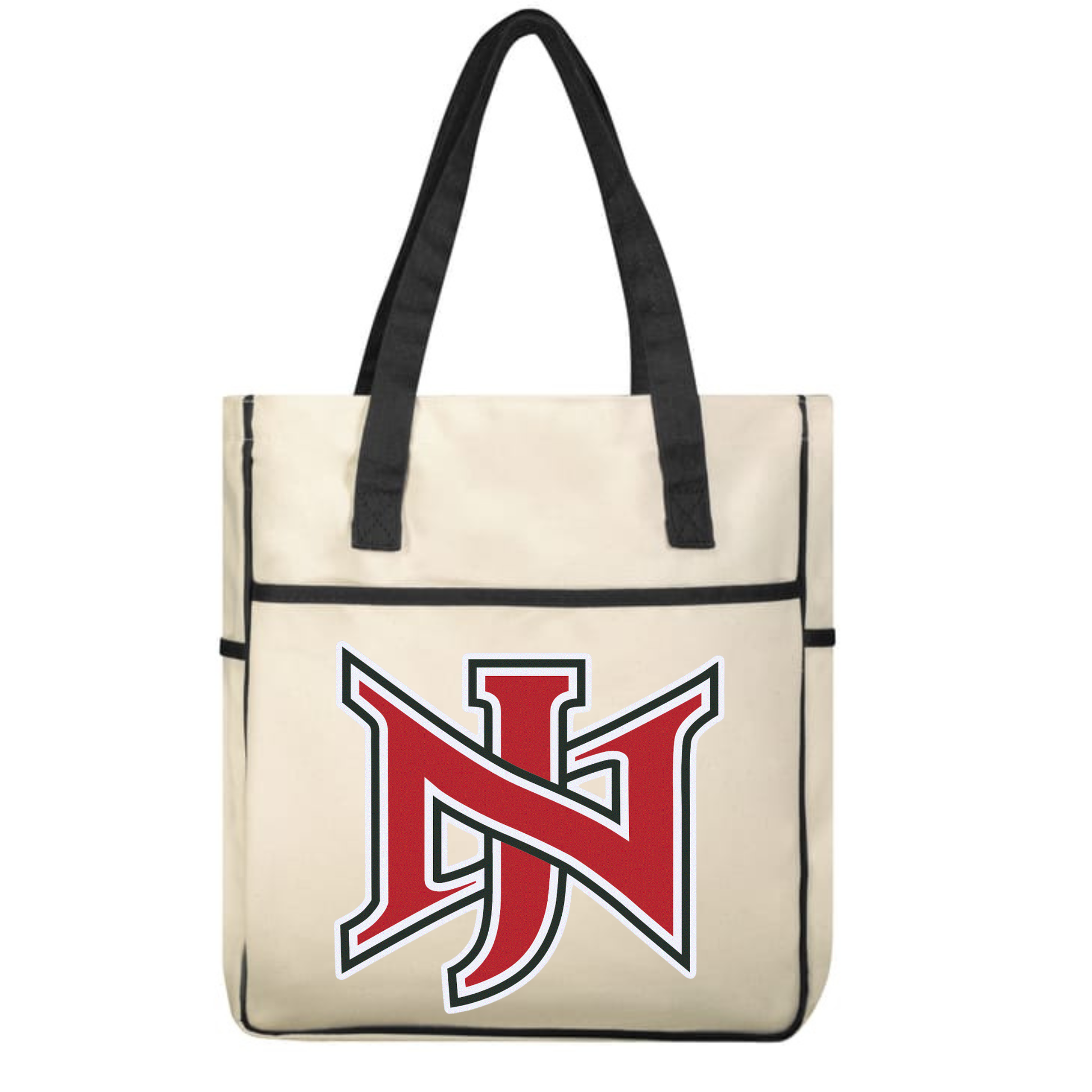 North Jackson NJ Tote Bag - Red NJ interlocking logo
