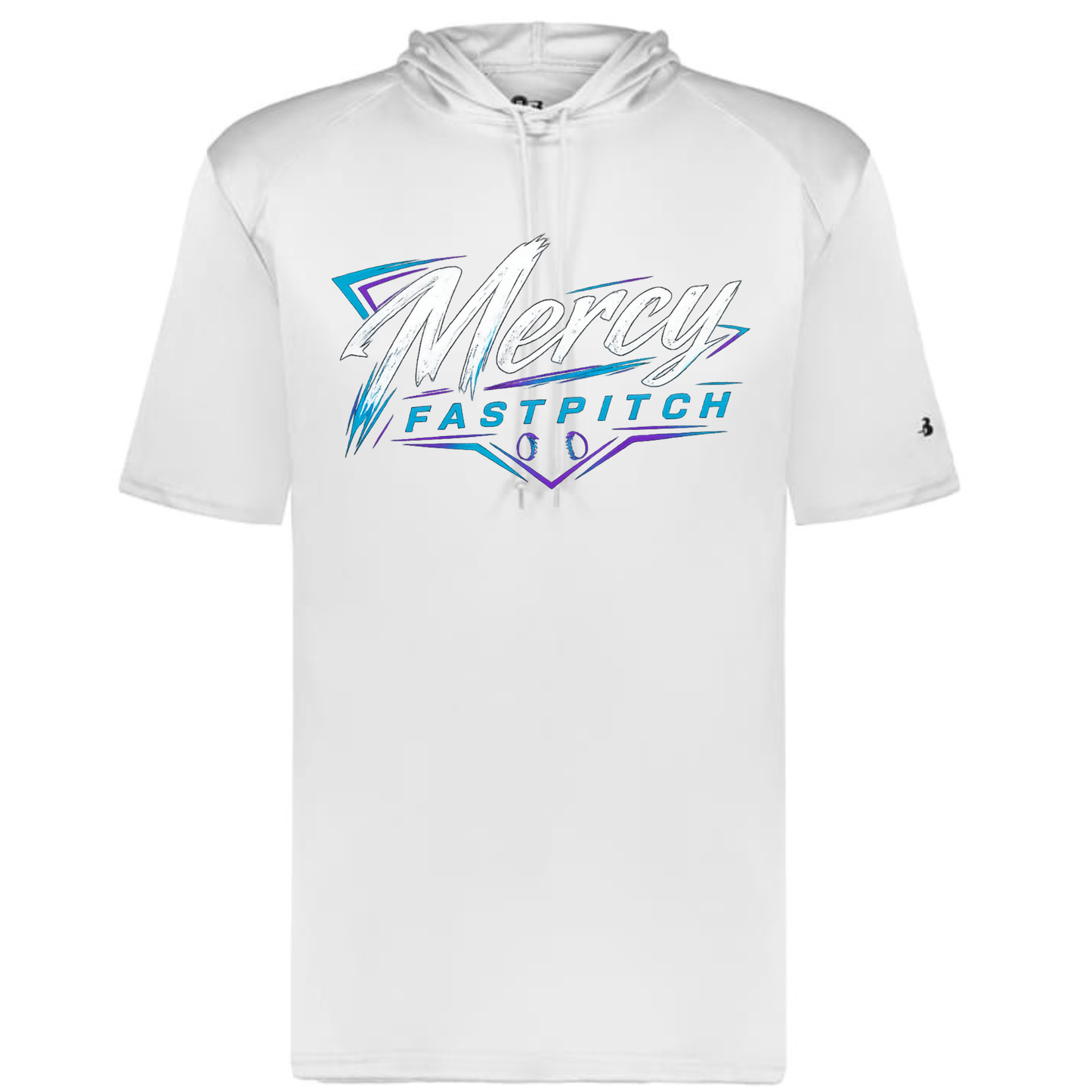 Mercy Fastpitch Short Sleeve Hoodie - White
