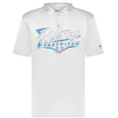 Mercy Fastpitch Short Sleeve Hoodie - White