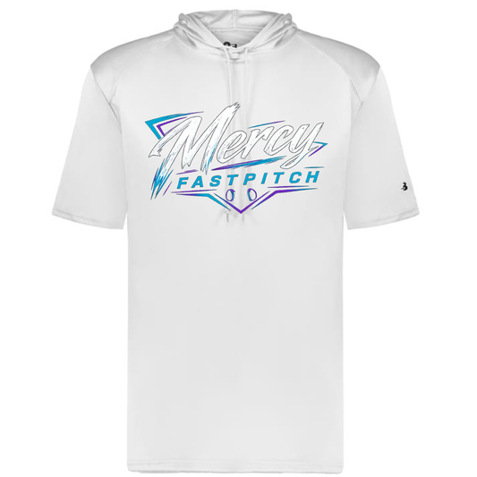 Mercy Fastpitch Short Sleeve Hoodie - White