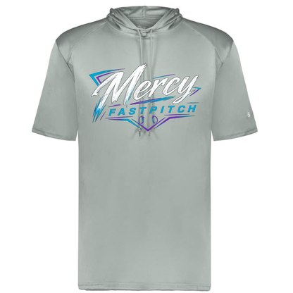 Mercy Fastpitch Short Sleeve Hoodie - Silver