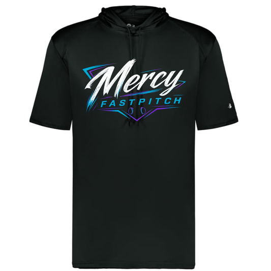 Mercy Fastpitch Short Sleeve Hoodie - Black