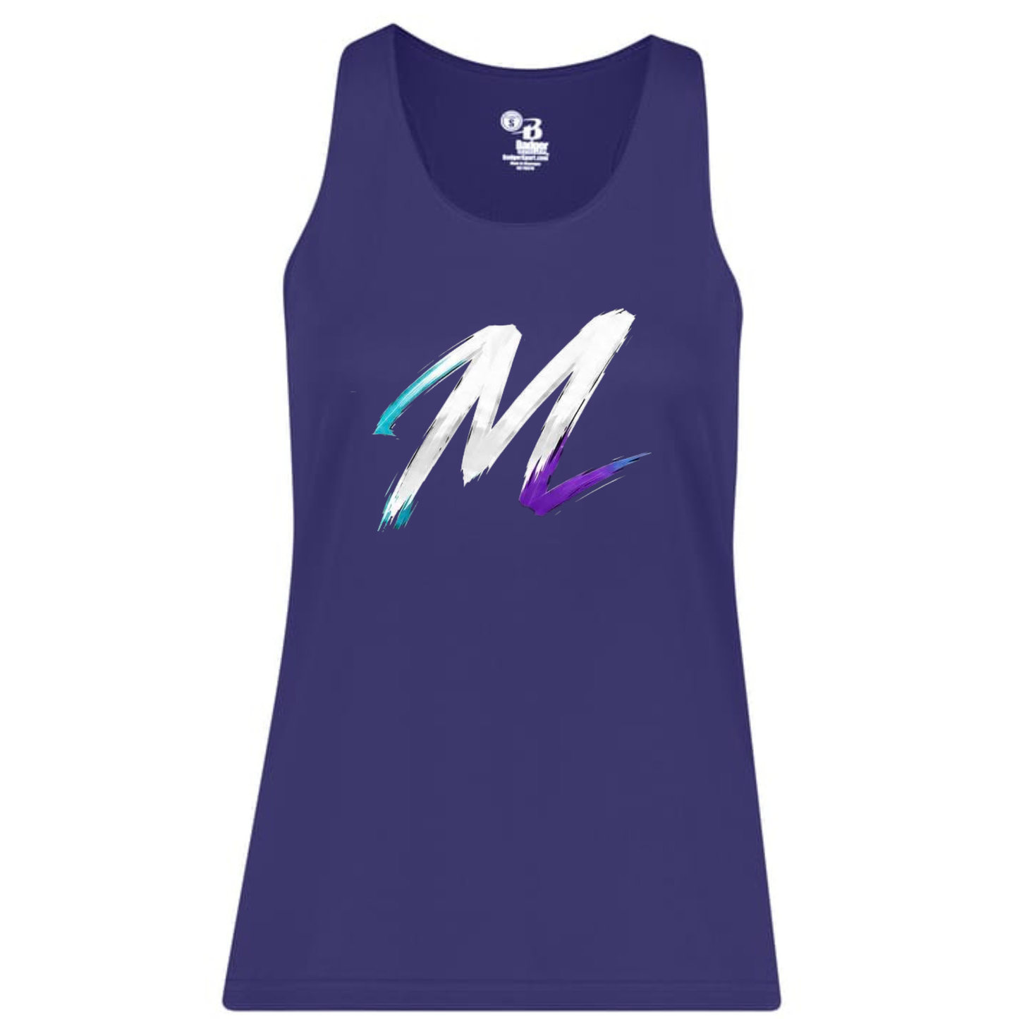 Mercy Fastpitch Tank Top Purple - M Logo Design