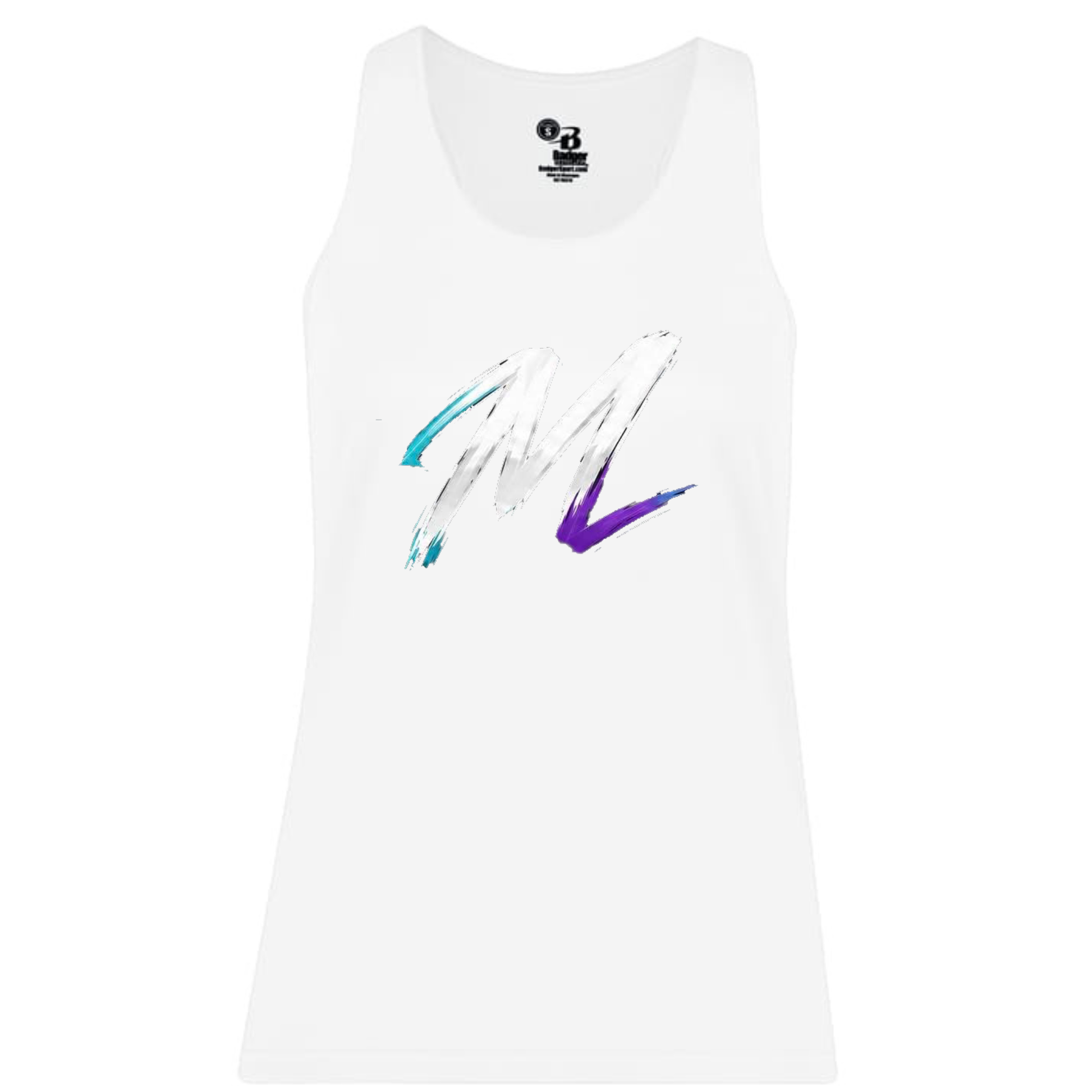 Mercy Fastpitch Tank Top White - M Logo Design