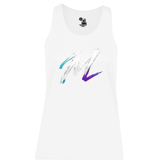 Mercy Fastpitch Tank Top White - M Logo Design