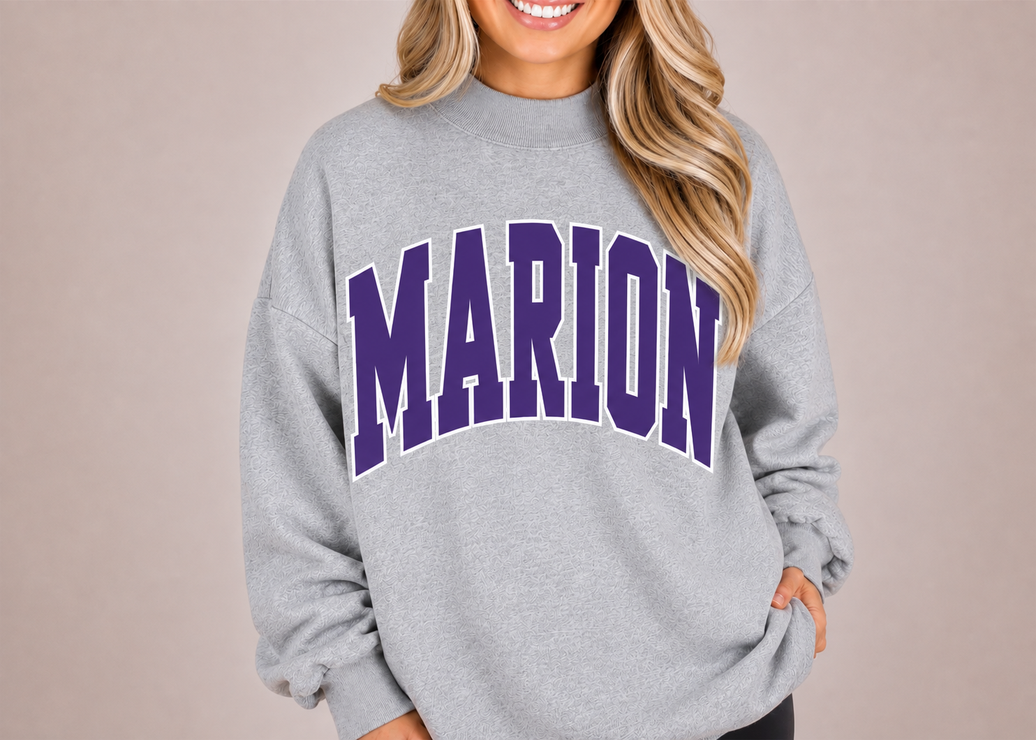 Marion Crewneck Sweatshirt - Light Purple Logo