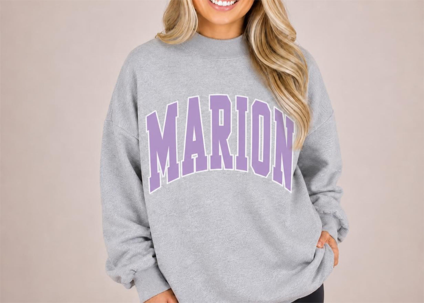Marion Crewneck Sweatshirt - Dark Purple Logo