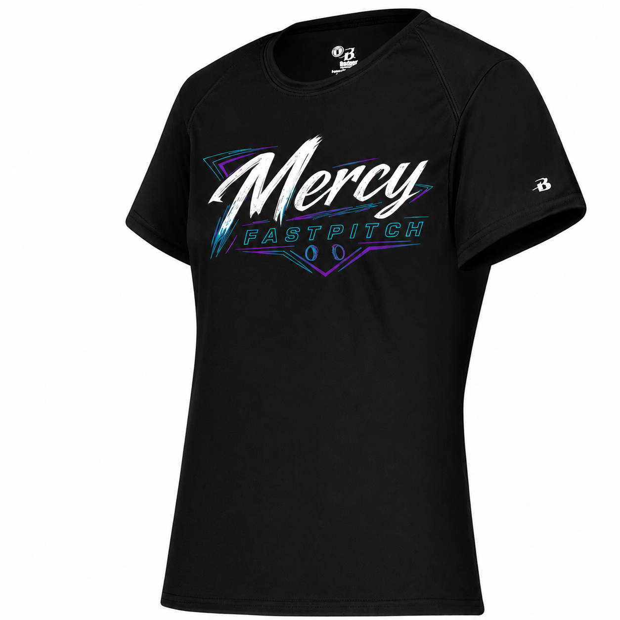 Mercy Fastpitch T-Shirt Black - Wordmark Design