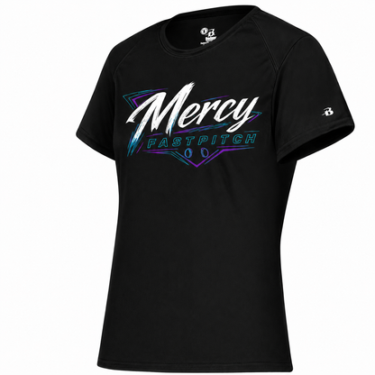 Mercy Fastpitch T-Shirt Black - Wordmark Design