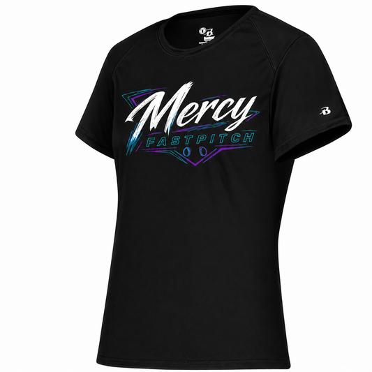 Mercy Fastpitch T-Shirt Black - Wordmark Design