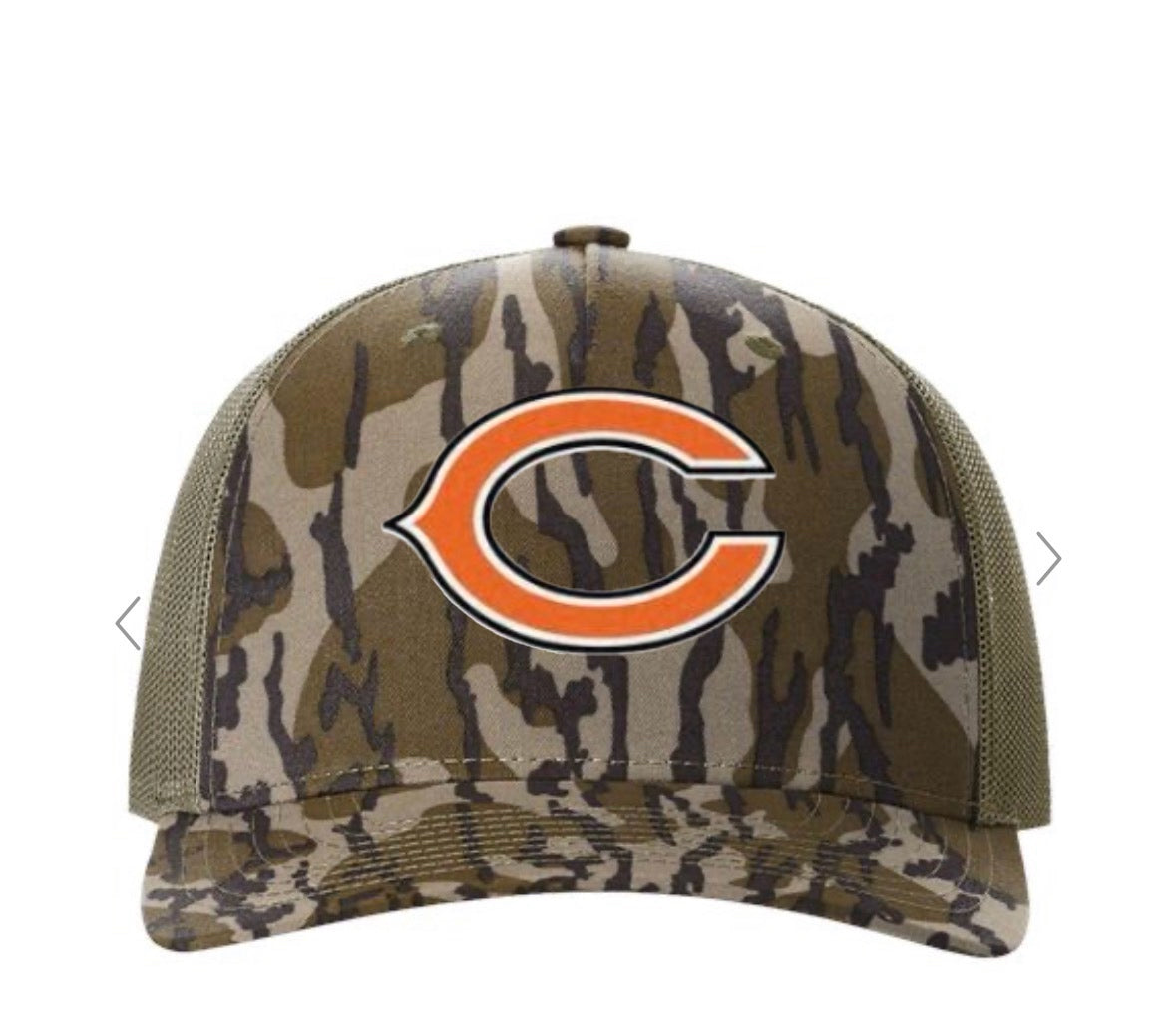 Clinton Dragons Camo Trucker Hat