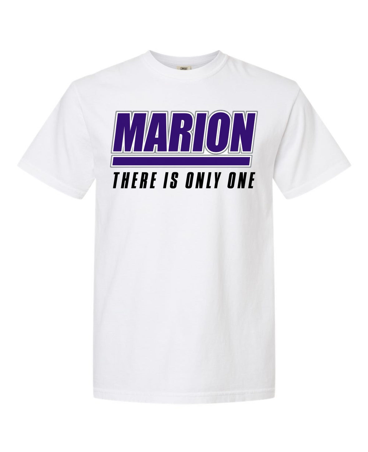 Only One Marion Tee - White with Purple and Black Print