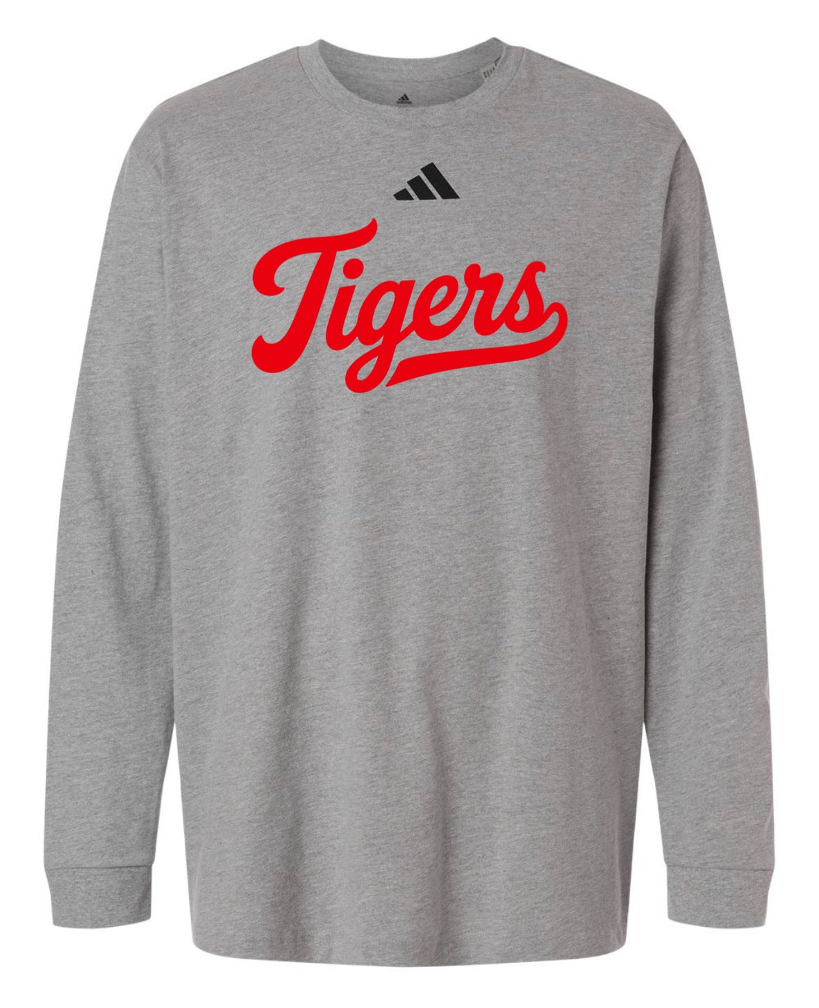 Black Whitwell Adidas Fresh Long Sleeve Shirt with red Tigers graphic