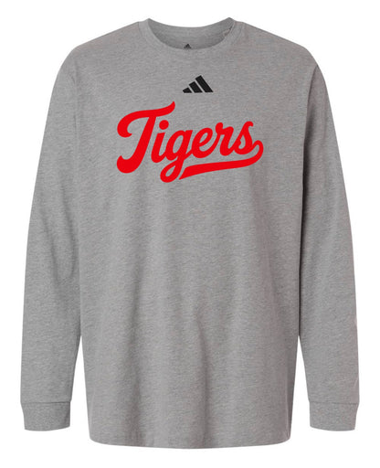 Black Whitwell Adidas Fresh Long Sleeve Shirt with red Tigers graphic