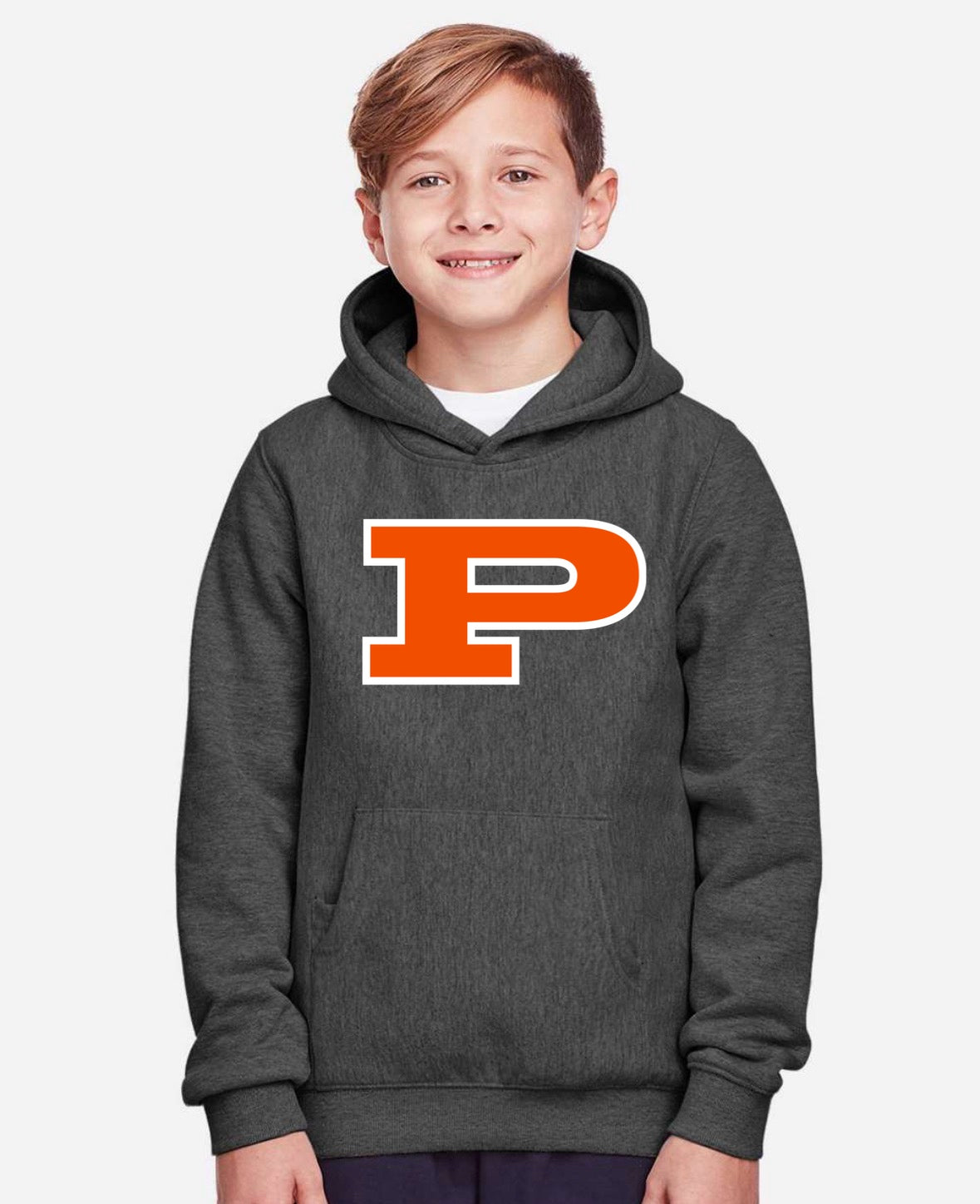 Youth Power P Hooded Sweatshirt - Dark Heather