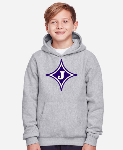 Youth Jasper Middle J Star Hooded Sweatshirt - Sport Grey