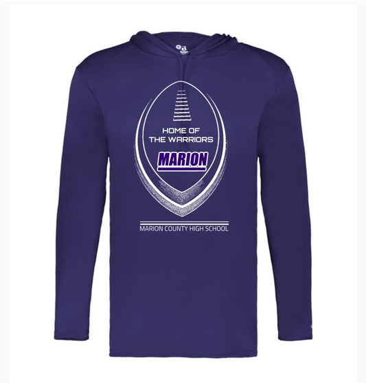 Marion County Warriors Football Long Sleeve Hoodie