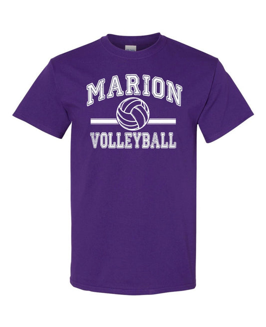 Marion Volleyball Arch Tee (Purple)