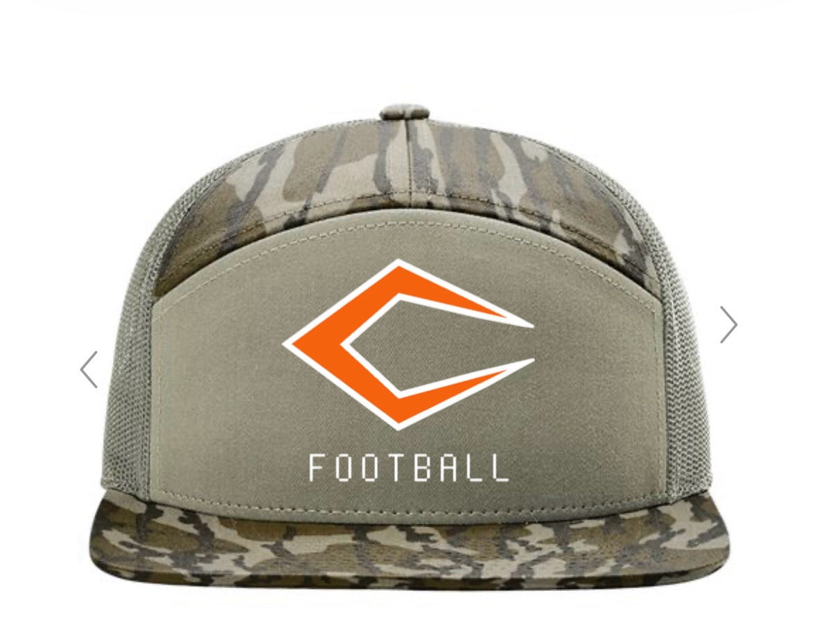 Clinton Dragons Football Camo 7-Panel Snapback Hat