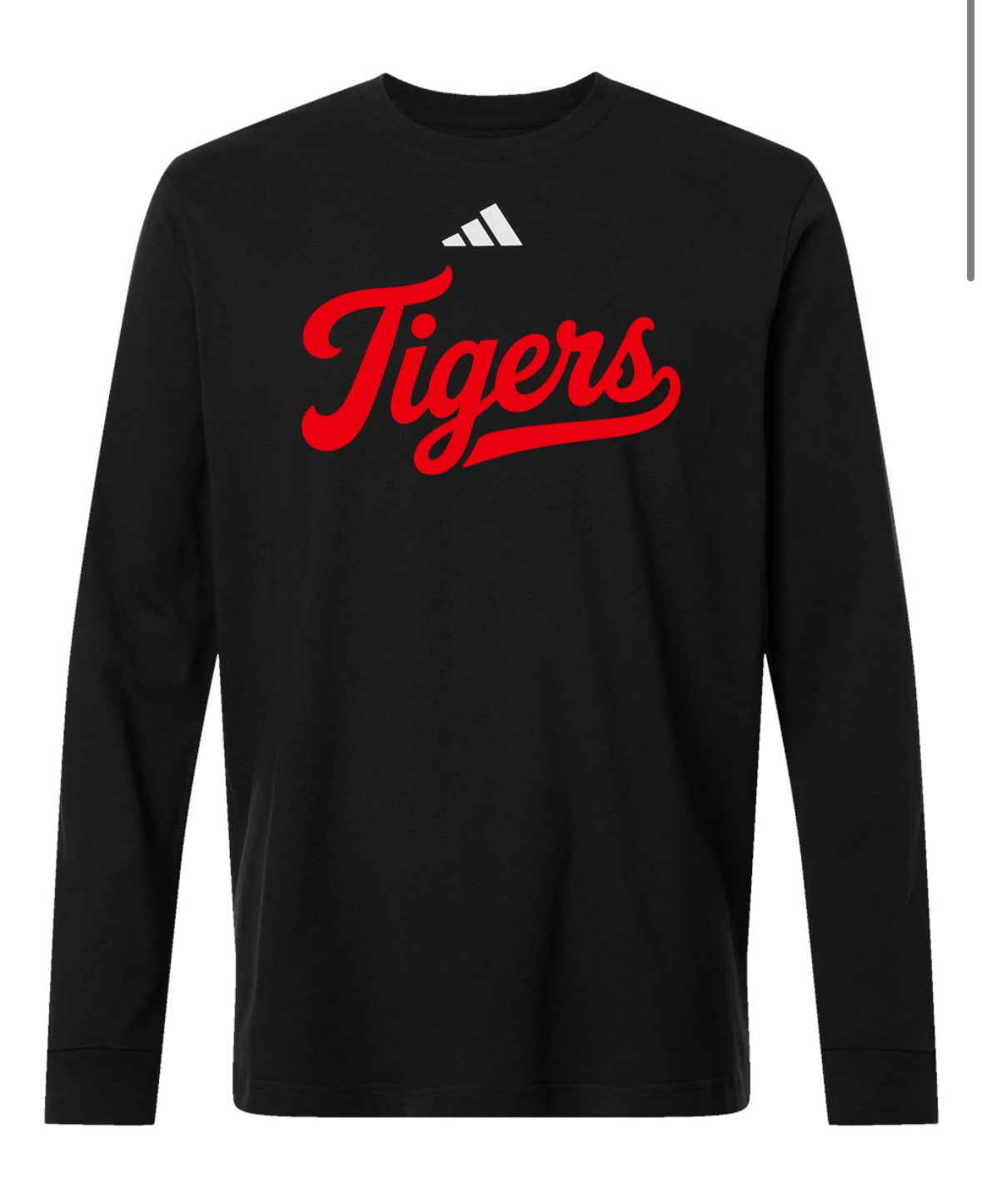 Gray Whitwell Adidas Fresh Long Sleeve Shirt with red Tigers graphic