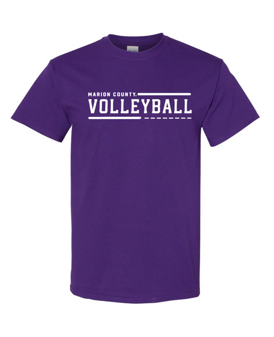 Marion County Volleyball Bar Tee (Purple)