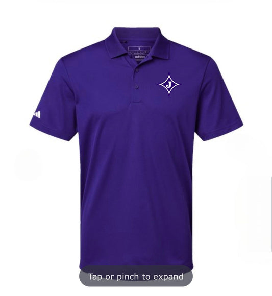 Mens Adidas Performance Pique Polo - White