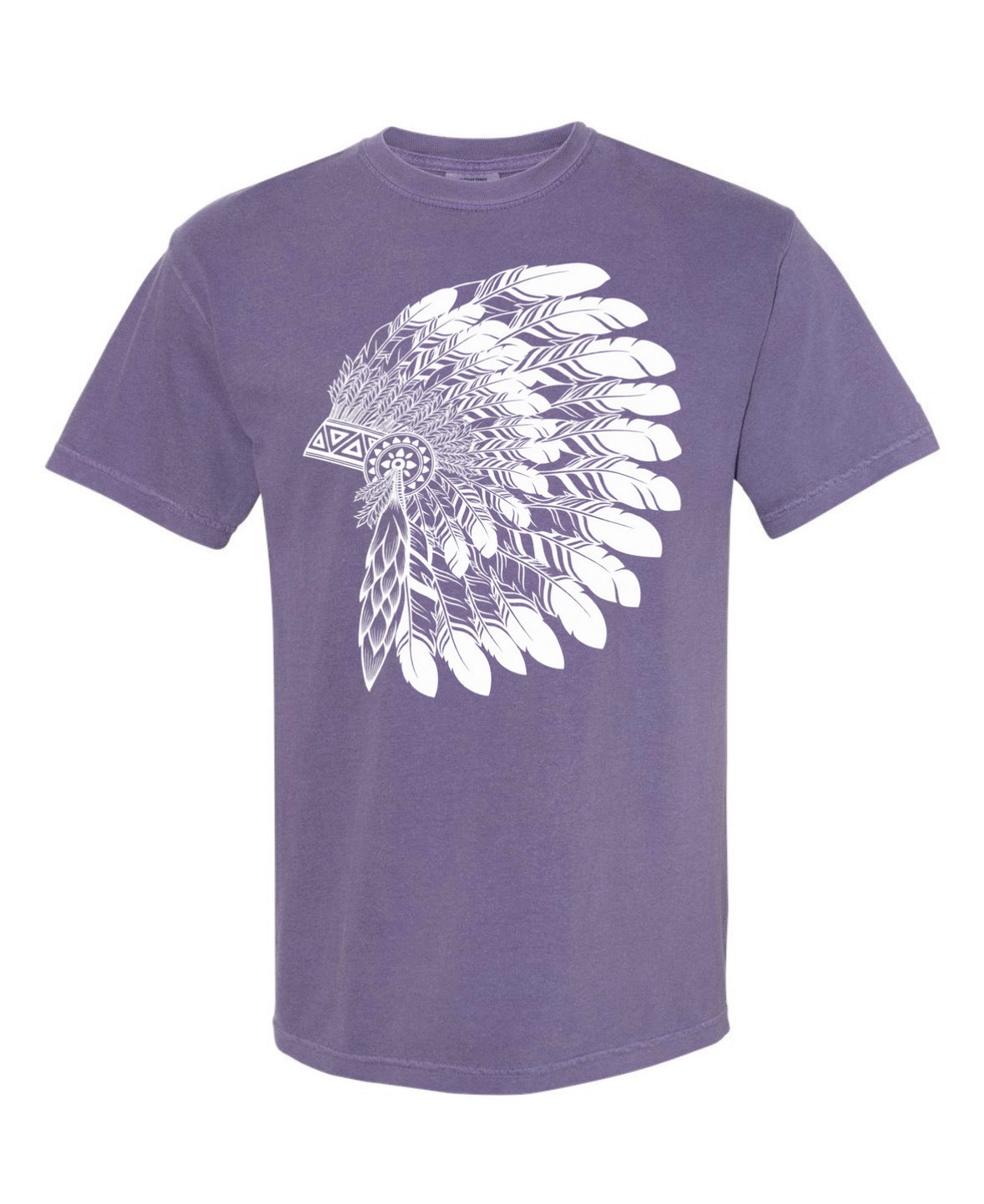 AC Comfort Colors 1717 Headdress Tee - Purple with White Print