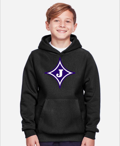 Youth Jasper Middle J Star Hooded Sweatshirt - Black
