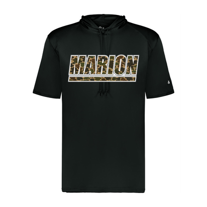 Marion Camo SS Hoodie - Black