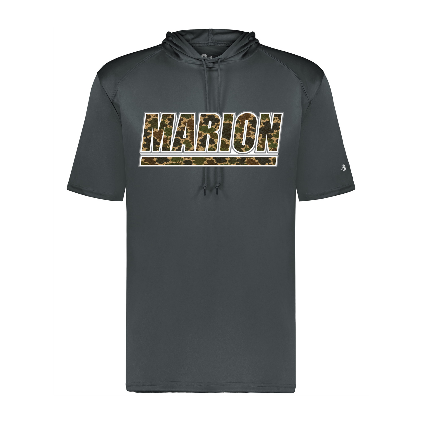 Marion Camo SS Hoodie - Graphite