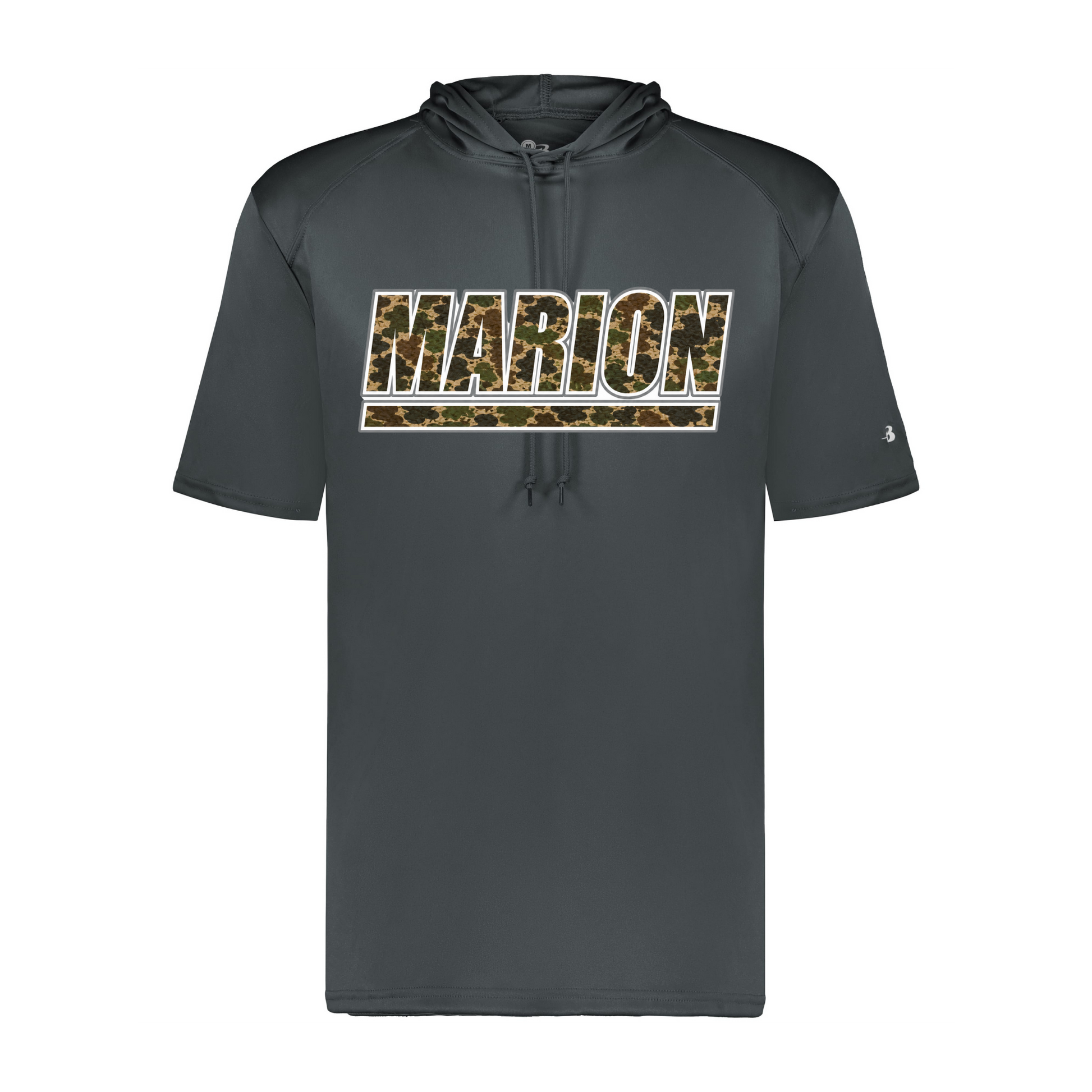 Marion Camo SS Hoodie - Graphite